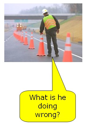 traffic safety control installation cones devices temporary placing slide wrong notes zone